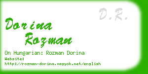 dorina rozman business card